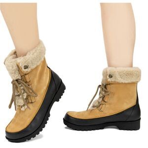 Jambu Northgate Faux fur trim lightweight shearling boot size 6,5 and 7, NWT